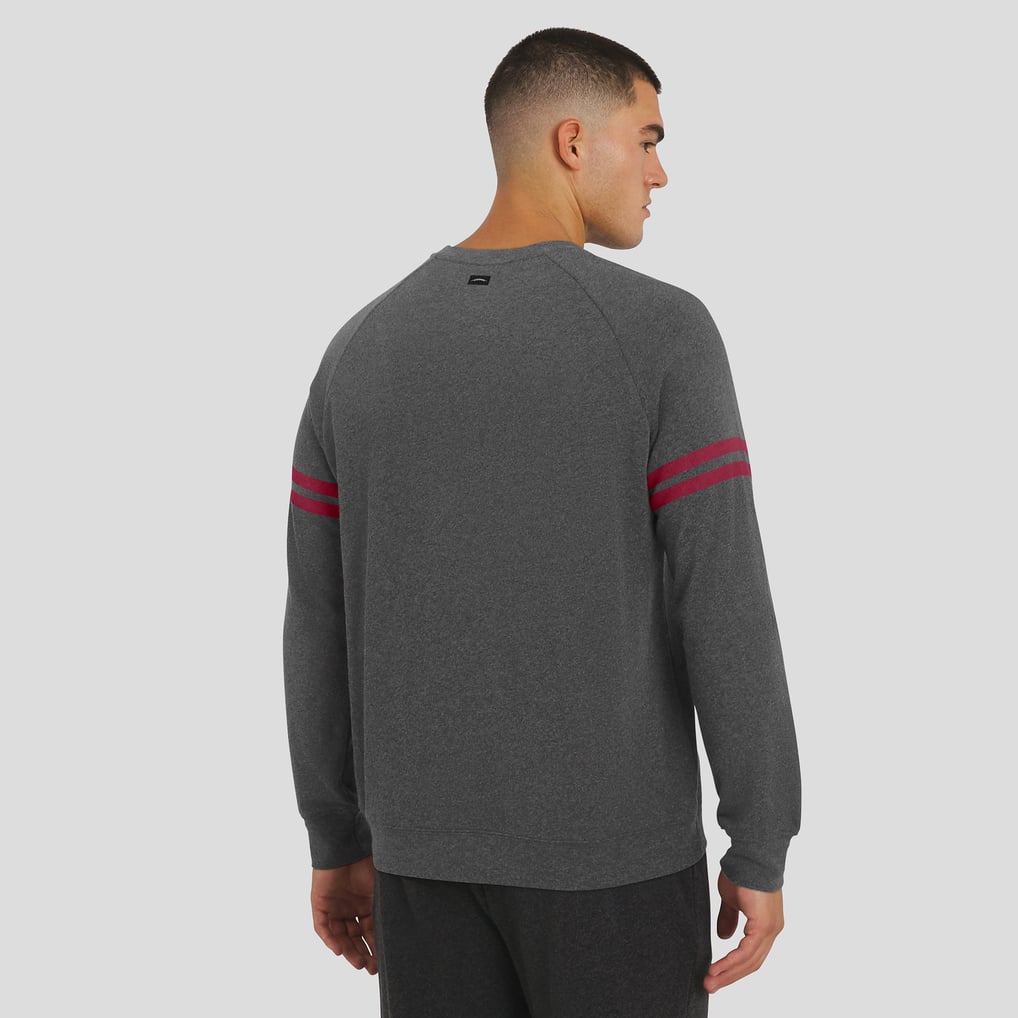 Washington Commanders J. Palmer Players Lounge Raglan Tri-Blend Sweatshirt - Dark Heather Gray