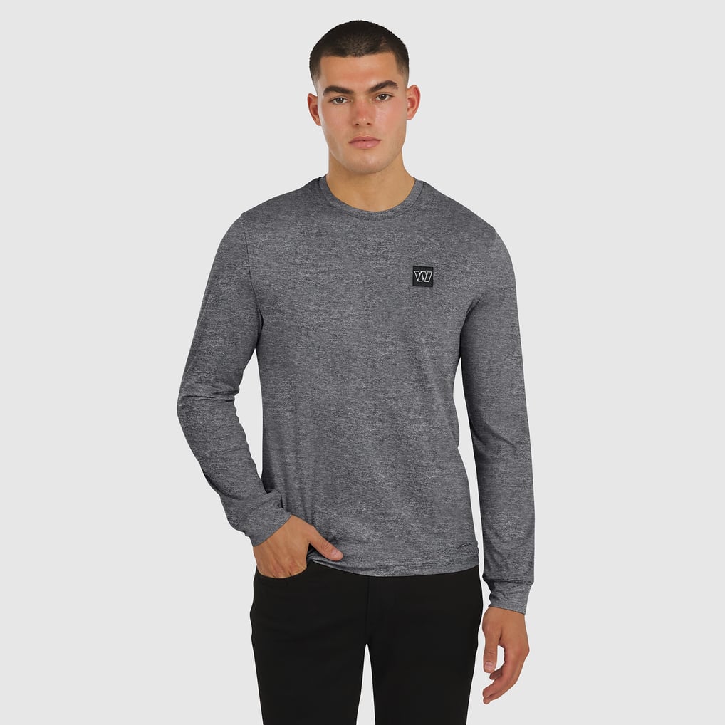 Washington Commanders J. Palmer Four Down Long Sleeve T-Shirt - Heather Black