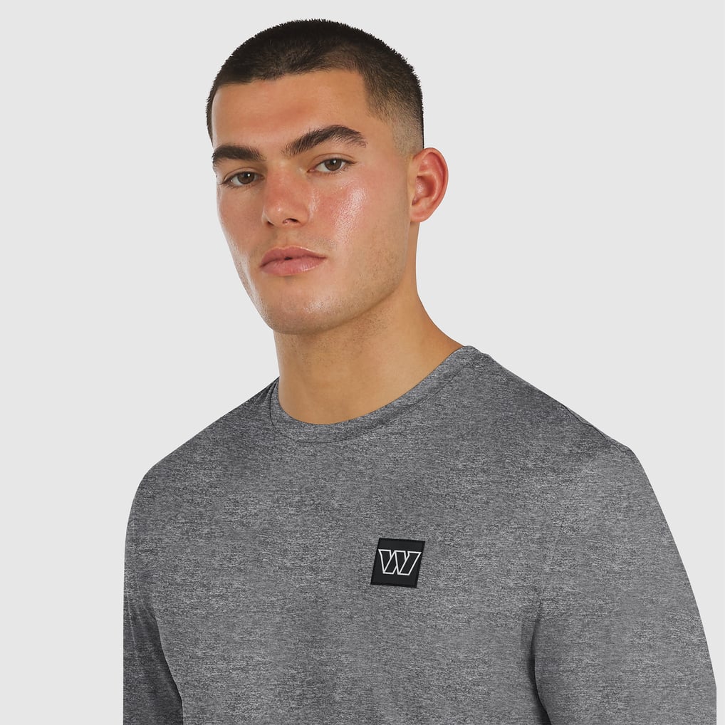 Washington Commanders J. Palmer Four Down Long Sleeve T-Shirt - Heather Black