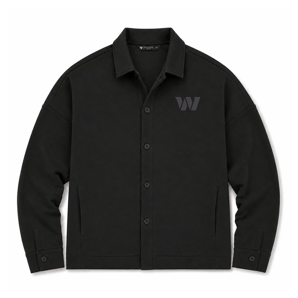 Washington Commanders Levelwear Luxe Tri-Blend Full-Button Shirt Jacket - Black