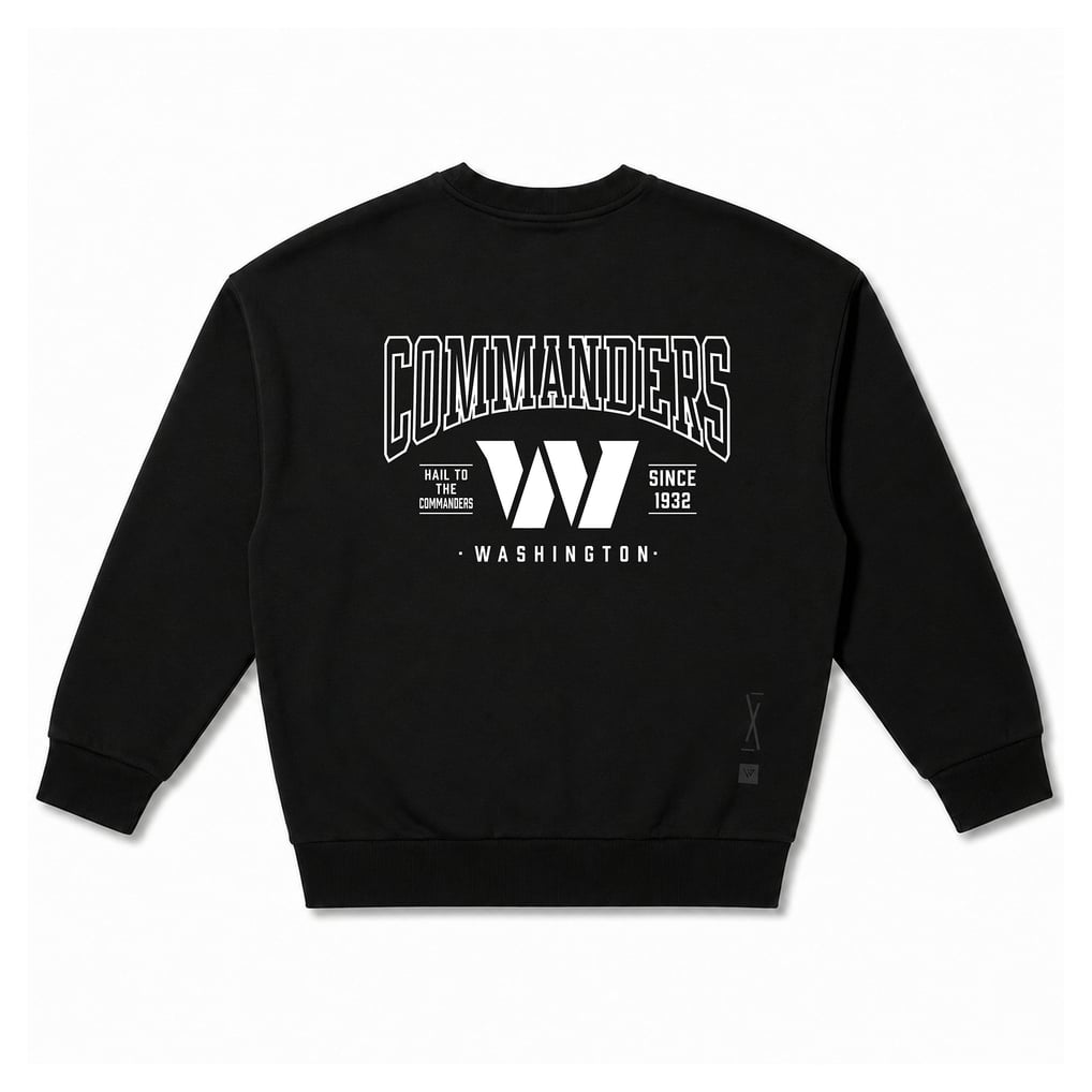 Washington Commanders Levelwear Luxe Zone Logo Sweatshirt - Black