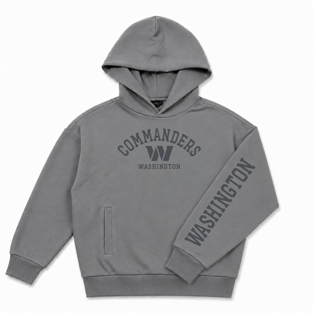  Washington Commanders Levelwear Luxe Zone Pullover Hoodie - Gray