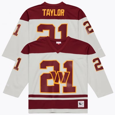 Sean Taylor Washington Commanders Mitchell & Ness Too Maxxed Out Hockey Fashion Jersey T-Shirt - Gray