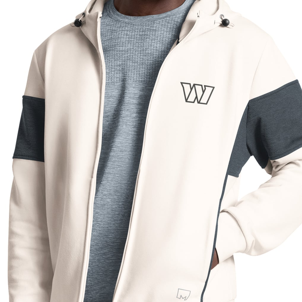 Washington Commanders MSX by Michael Strahan Competition Full-Zip Tri-Blend Hoodie - Cream