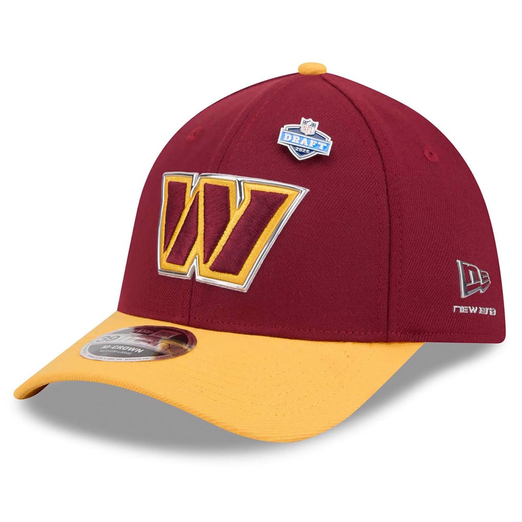  Washington Commanders New Era 2026 NFL Draft 39THIRTY M-Crown Flex Hat - Burgundy/Gold