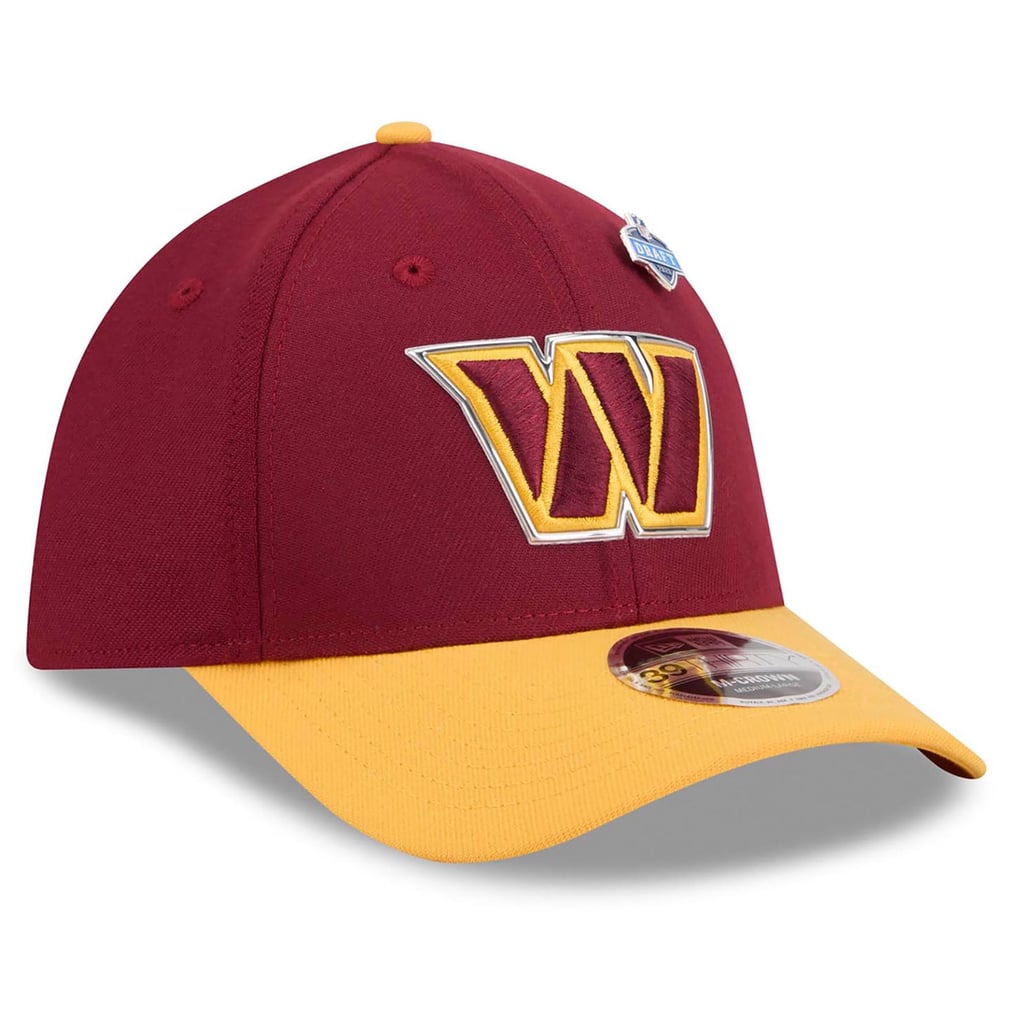  Washington Commanders New Era 2026 NFL Draft 39THIRTY M-Crown Flex Hat - Burgundy/Gold