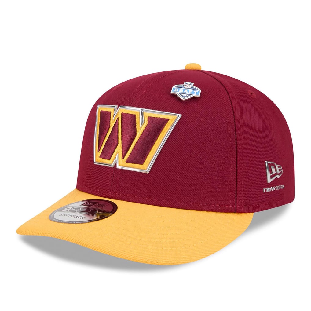  Washington Commanders New Era 2026 NFL Draft On Stage Pre-Curved 9FIFTY Snapback Hat - Burgundy/Gold