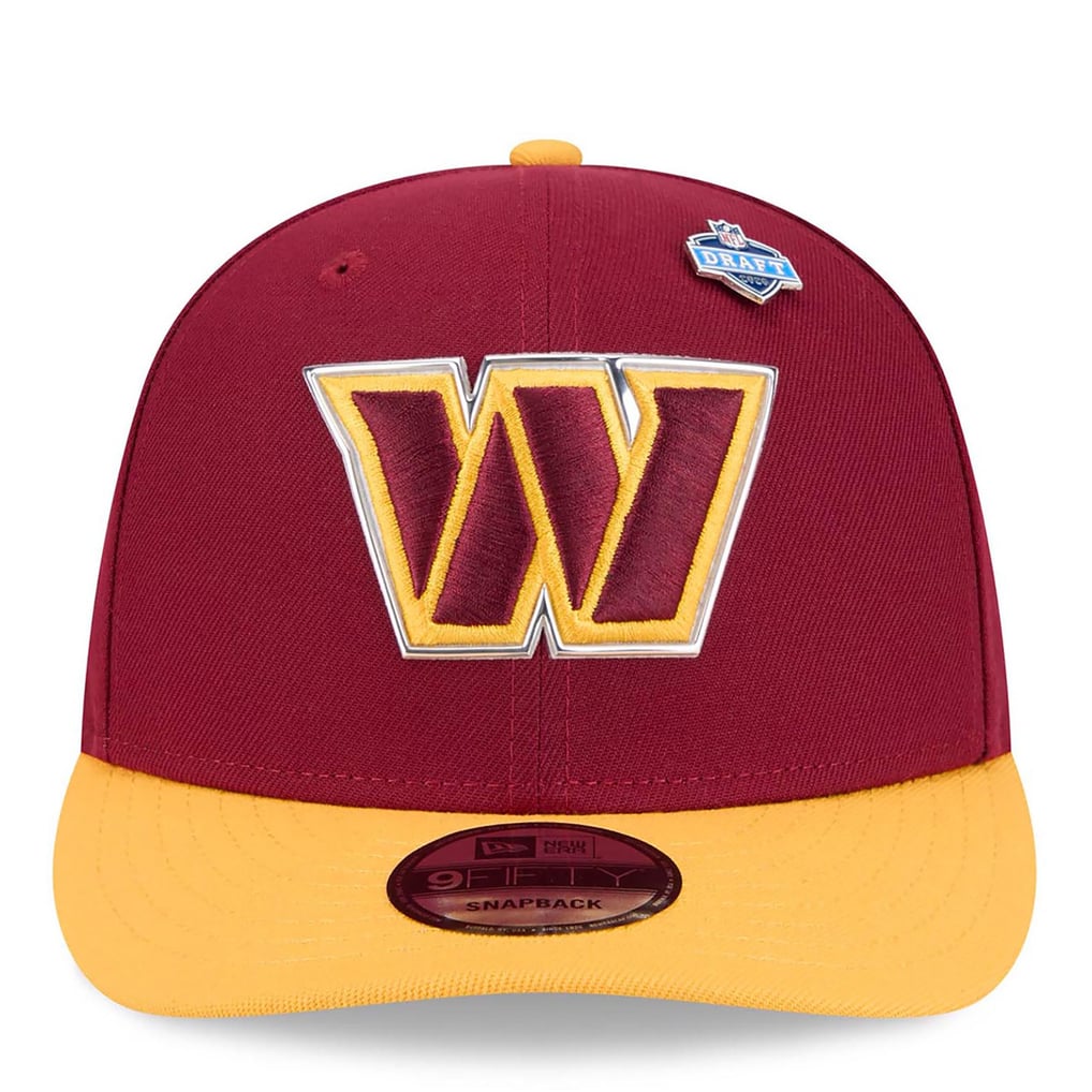 Washington Commanders New Era 2026 NFL Draft On Stage Pre-Curved 9FIFTY Snapback Hat - Burgundy/Gold