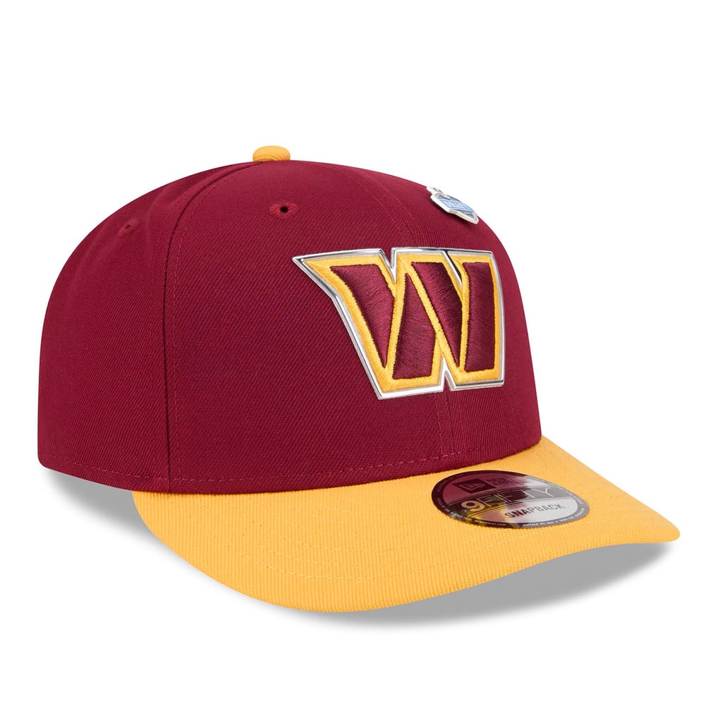  Washington Commanders New Era 2026 NFL Draft On Stage Pre-Curved 9FIFTY Snapback Hat - Burgundy/Gold