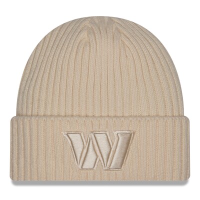  Washington Commanders New Era Color Pack Cuffed Knit Hat - Cream