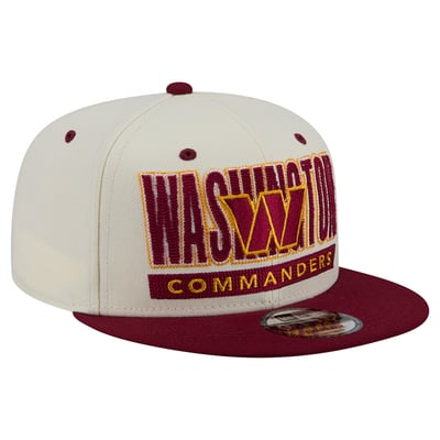 Washington Commanders New Era Classic 9FIFTY Snapback Hat - Cream/Burgundy