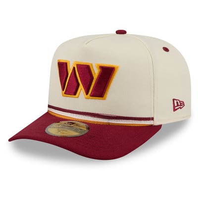 Washington Commanders New Era Vintage A-Frame 59FIFTY Fitted Hat - Cream/Burgundy