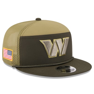  Washington Commanders New Era 2025 Salute to Service Split Panel 9FIFTY Snapback Hat - Dark Green