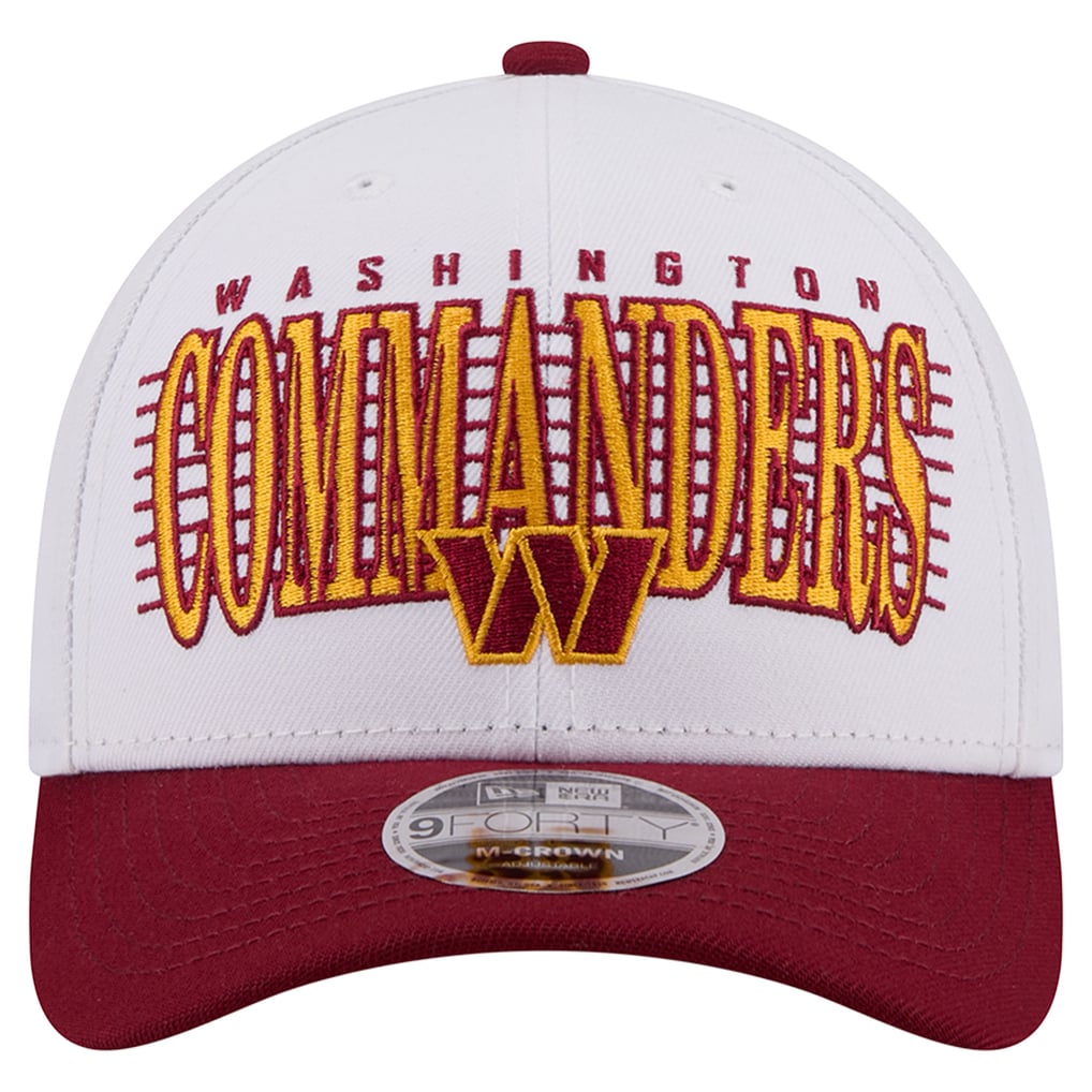 Washington Commanders New Era Loyal 9FORTY M-Crown Adjustable Hat - White/Burgundy