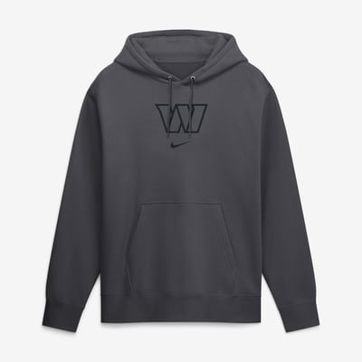  Washington Commanders Nike Washed Club Fleece Pullover Hoodie - Anthracite