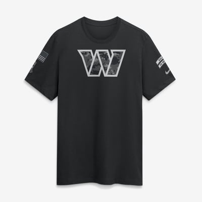  Washington Commanders Nike 2026 Salute to Service Slub T-Shirt - Black