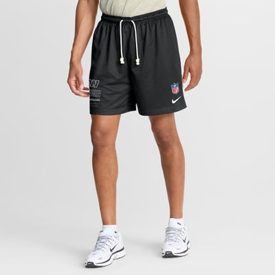 Washington Commanders Nike Sideline Standard Issue Dri-FIT Reversible Shorts - Black/Platinum