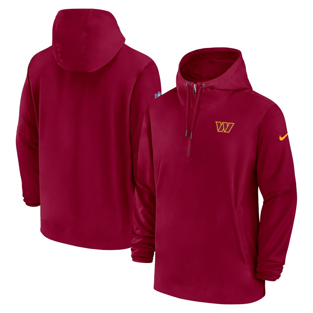 Washington Commanders Nike Sideline Half-Zip Hoodie - Burgundy