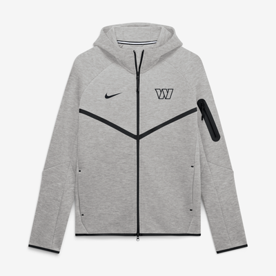  Washington Commanders Nike Tech Fleece Raglan Full-Zip Windrunner Hoodie - Heather Gray