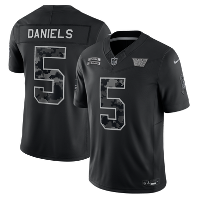 Jayden Daniels Washington Commanders Nike 2026 Salute to Service Stitched Limited Jersey - Black