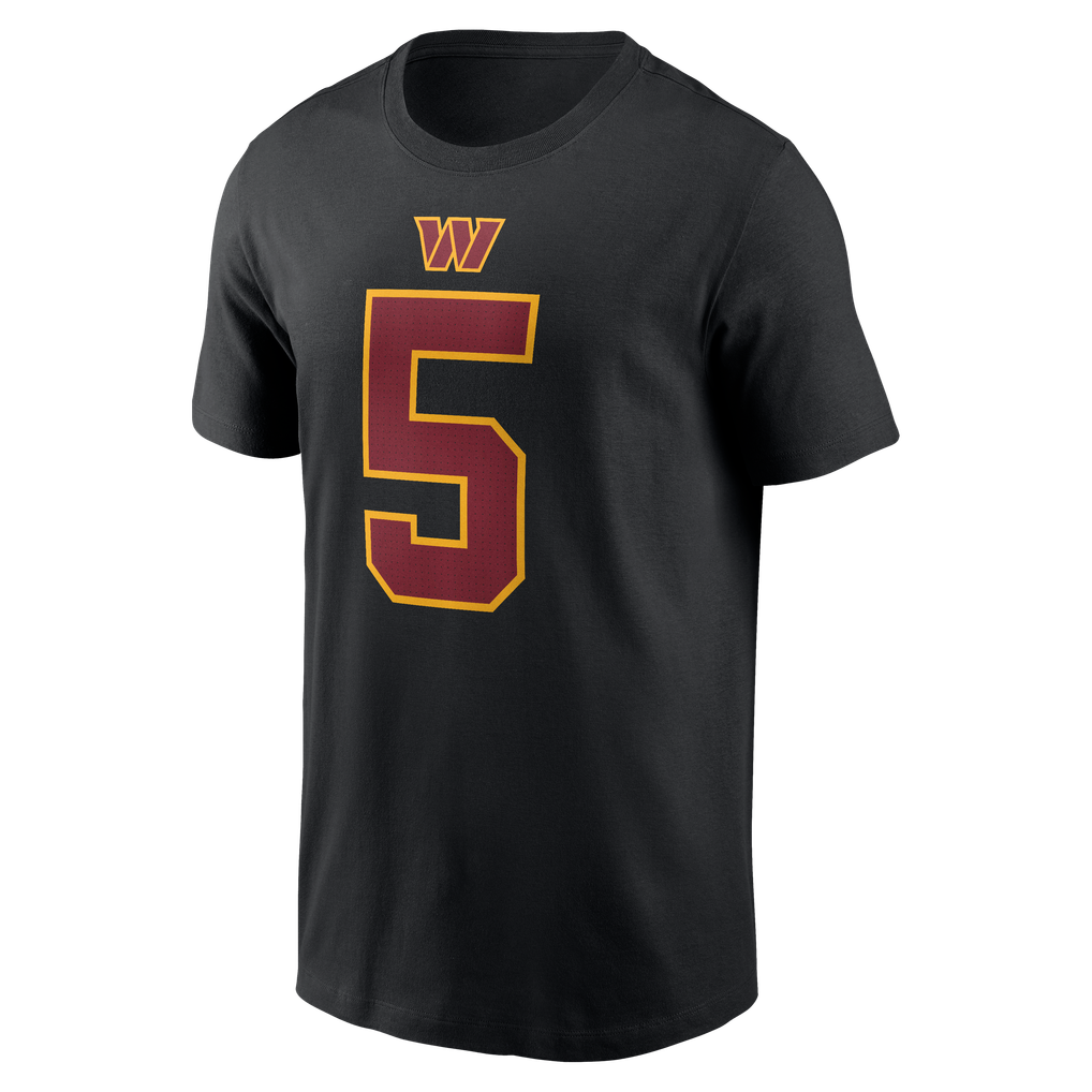 Jayden Daniels Washington Commanders Nike Name & Number T-Shirt - Black