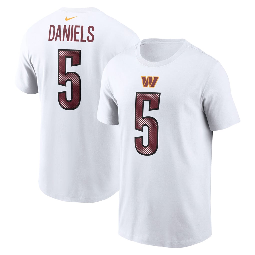 Jayden Daniels Washington Commanders Nike Name & Number T-Shirt - White