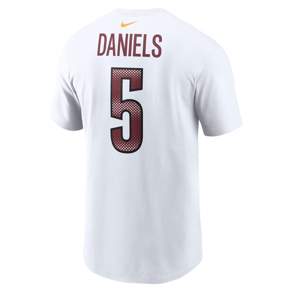 Jayden Daniels Washington Commanders Nike Name & Number T-Shirt - White