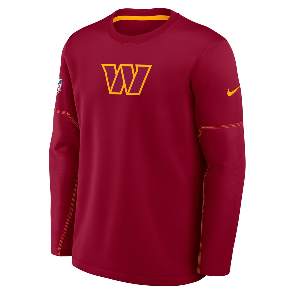 Washington Commanders Nike Sideline Coaches Team Present Midweight Therma-FIT Sweatshirt - Red