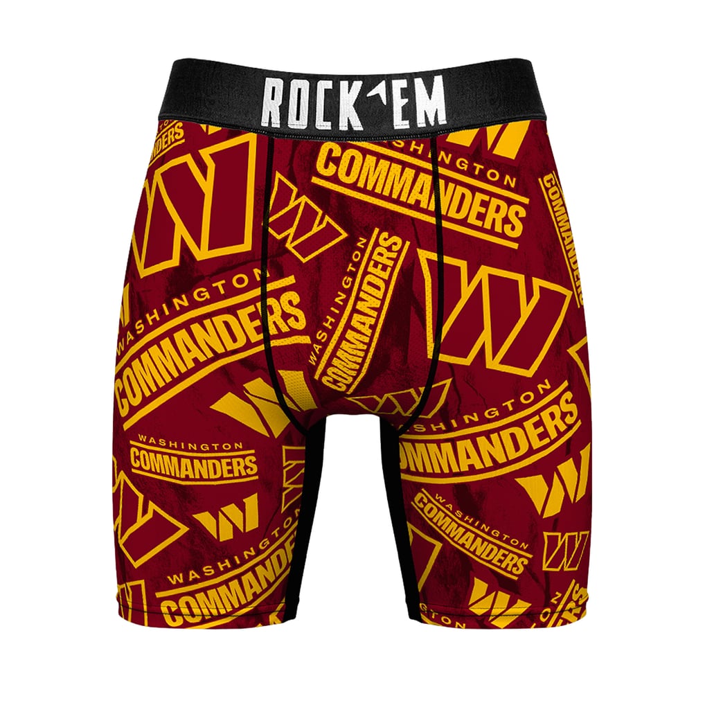  Washington Commanders Rock Em Logo Boxer Briefs - Maroon