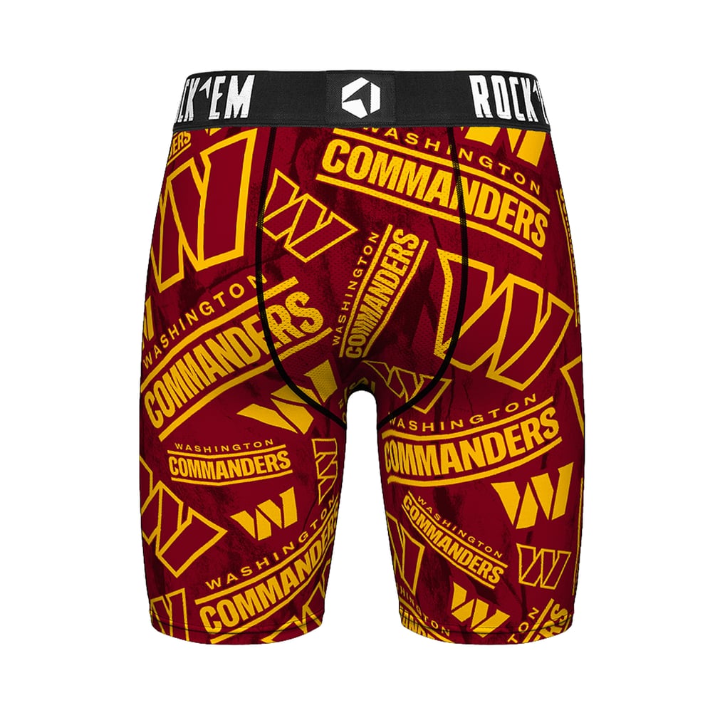  Washington Commanders Rock Em Logo Boxer Briefs - Maroon