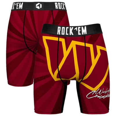  Washington Commanders Rock Em Throwback Swirl Boxer Briefs - Maroon