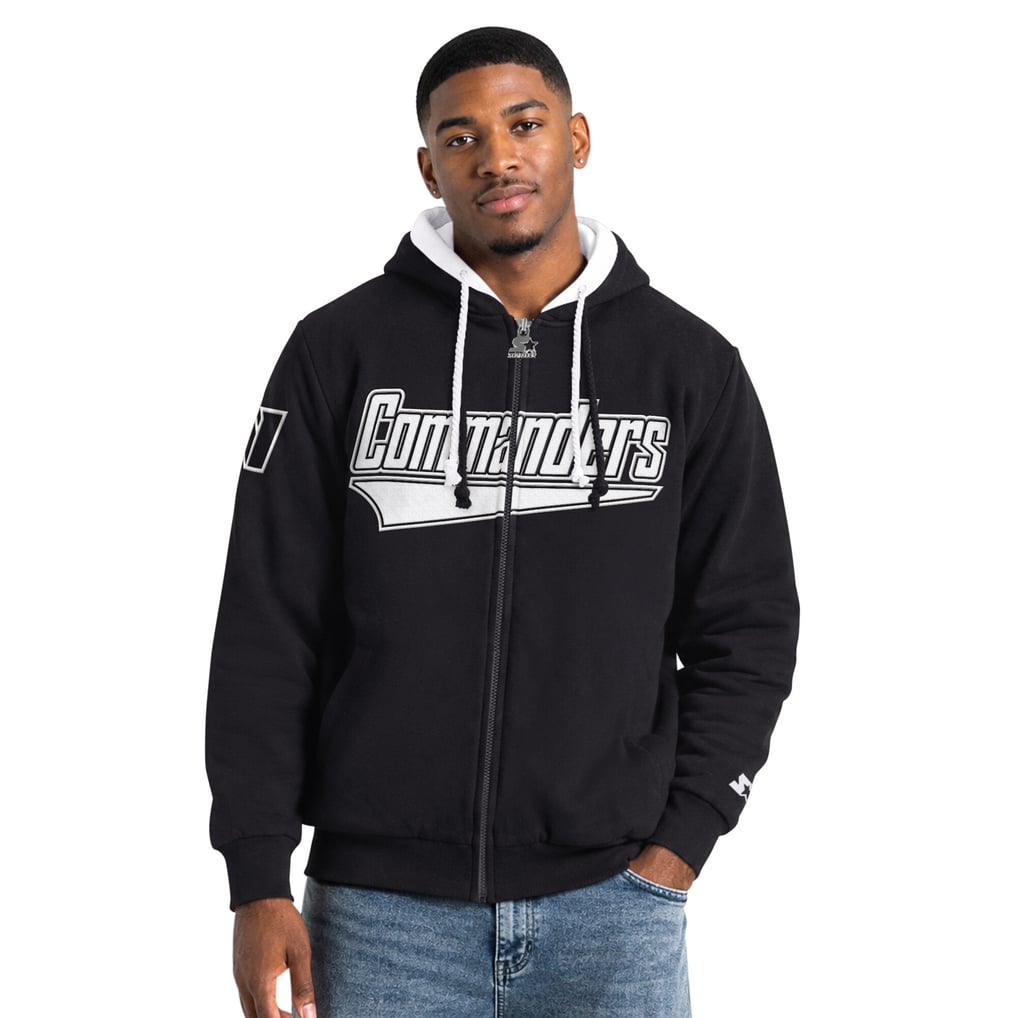 Washington Commanders Starter The Rival Full-Zip Hooded Jacket - Black