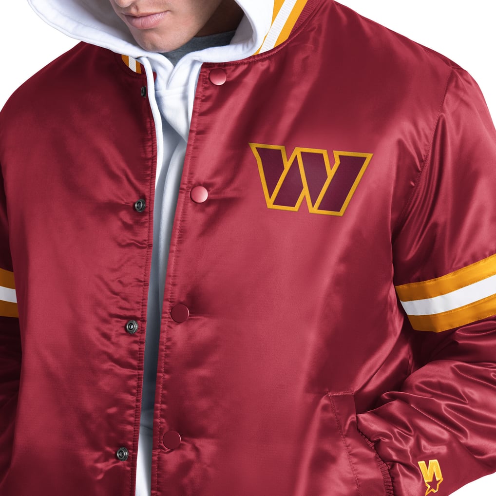 Washington Commanders Starter Courtside Varsity Full Snap Jacket - Burgundy