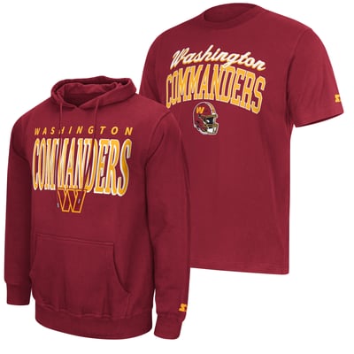 Washington Commanders Starter Logo T-Shirt & Hoodie Set - Burgundy