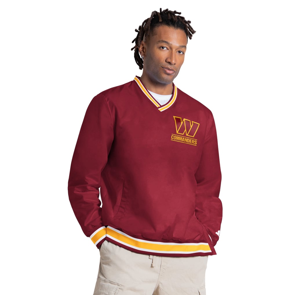 Jayden Daniels Washington Commanders Starter Player Layer V-Neck Pullover - Burgundy