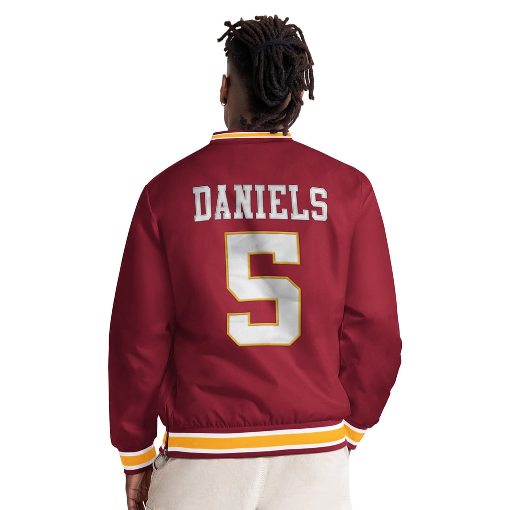 Jayden Daniels Washington Commanders Starter Player Layer V-Neck Pullover - Burgundy