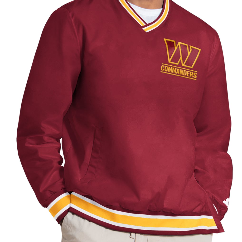 Jayden Daniels Washington Commanders Starter Player Layer V-Neck Pullover - Burgundy