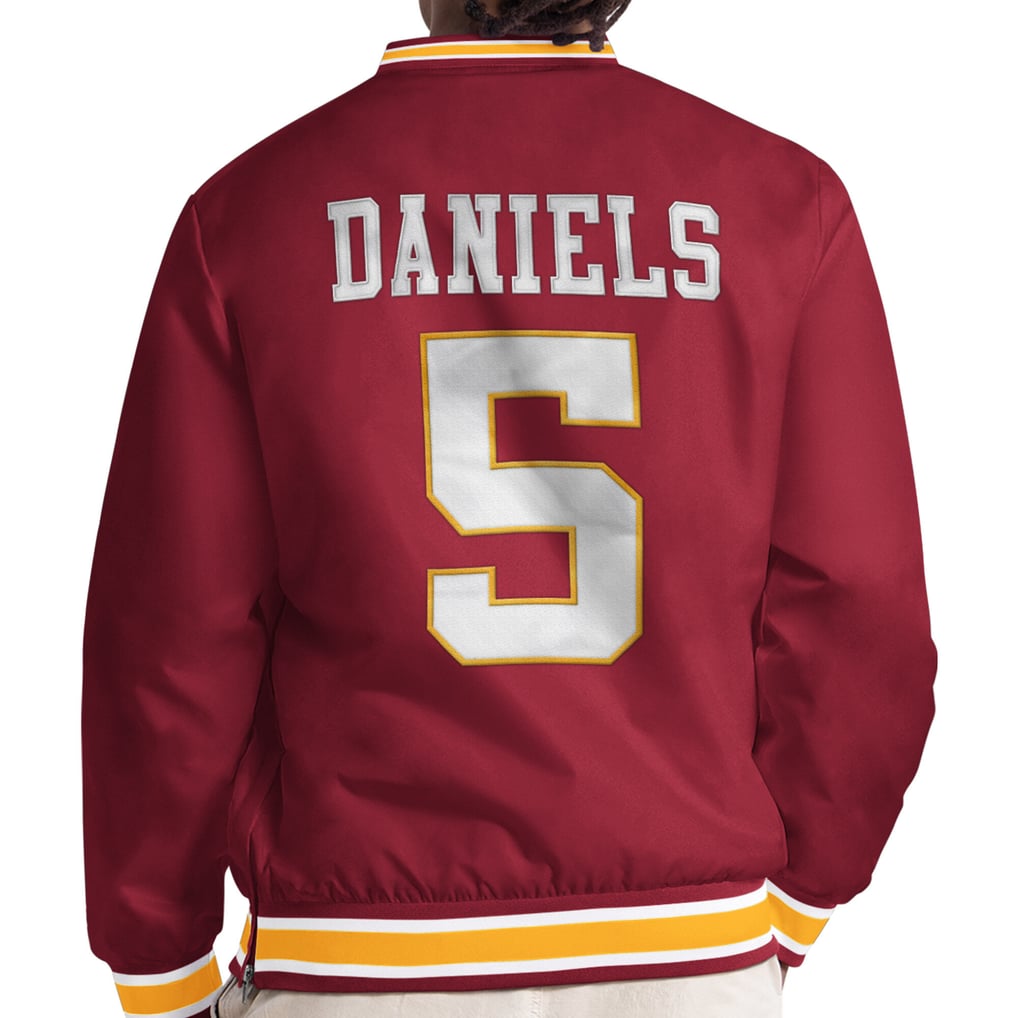Jayden Daniels Washington Commanders Starter Player Layer V-Neck Pullover - Burgundy