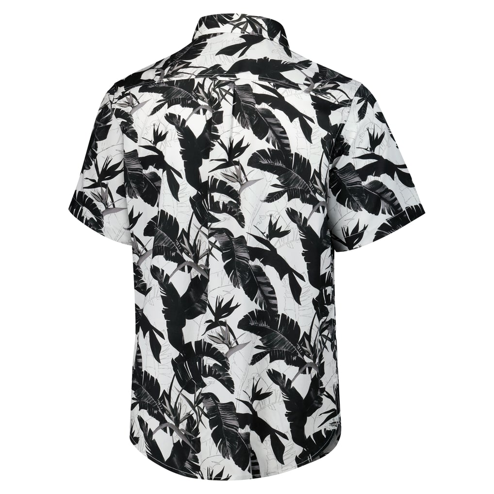 Washington Commanders Tommy Bahama Sunnyvale Blooms Camp Button-Up Shirt - Black