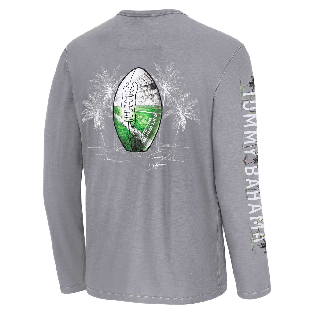  Washington Commanders Tommy Bahama Oasis Endzone Lux Long Sleeve T-Shirt - Gray
