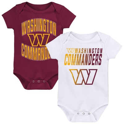 Washington Commanders Outerstuff Newborn & Infant Snuggle Blitz 2-Pack Bodysuit Set - Burgundy/White