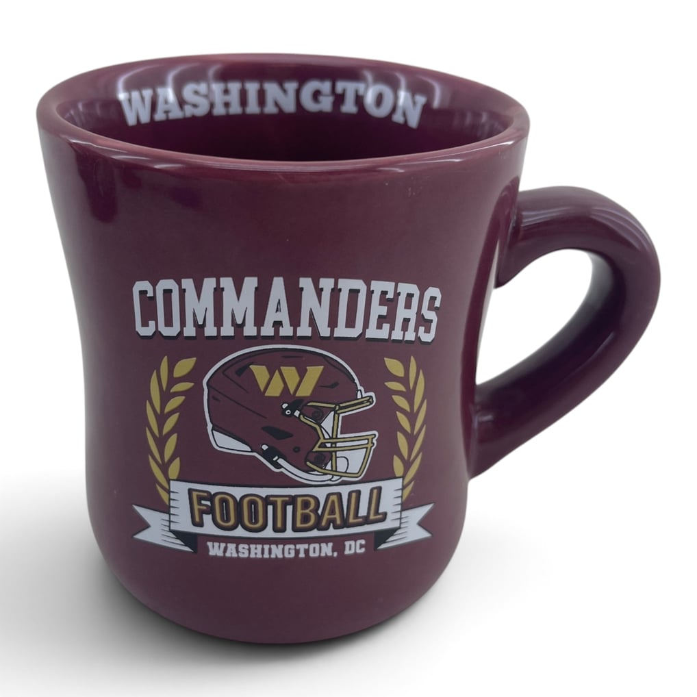 Washington Commanders Pegasus 11oz. Helmet Crest Wordmark Ceramic Mug