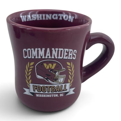 Washington Commanders Pegasus 11oz. Helmet Crest Wordmark Ceramic Mug