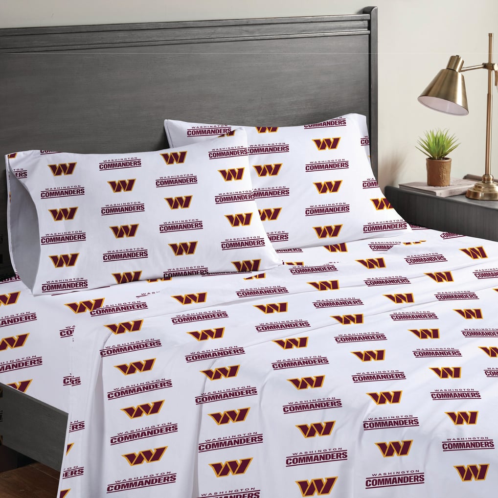 Washington Commanders Pegasus Four-Piece Full Sheet Set