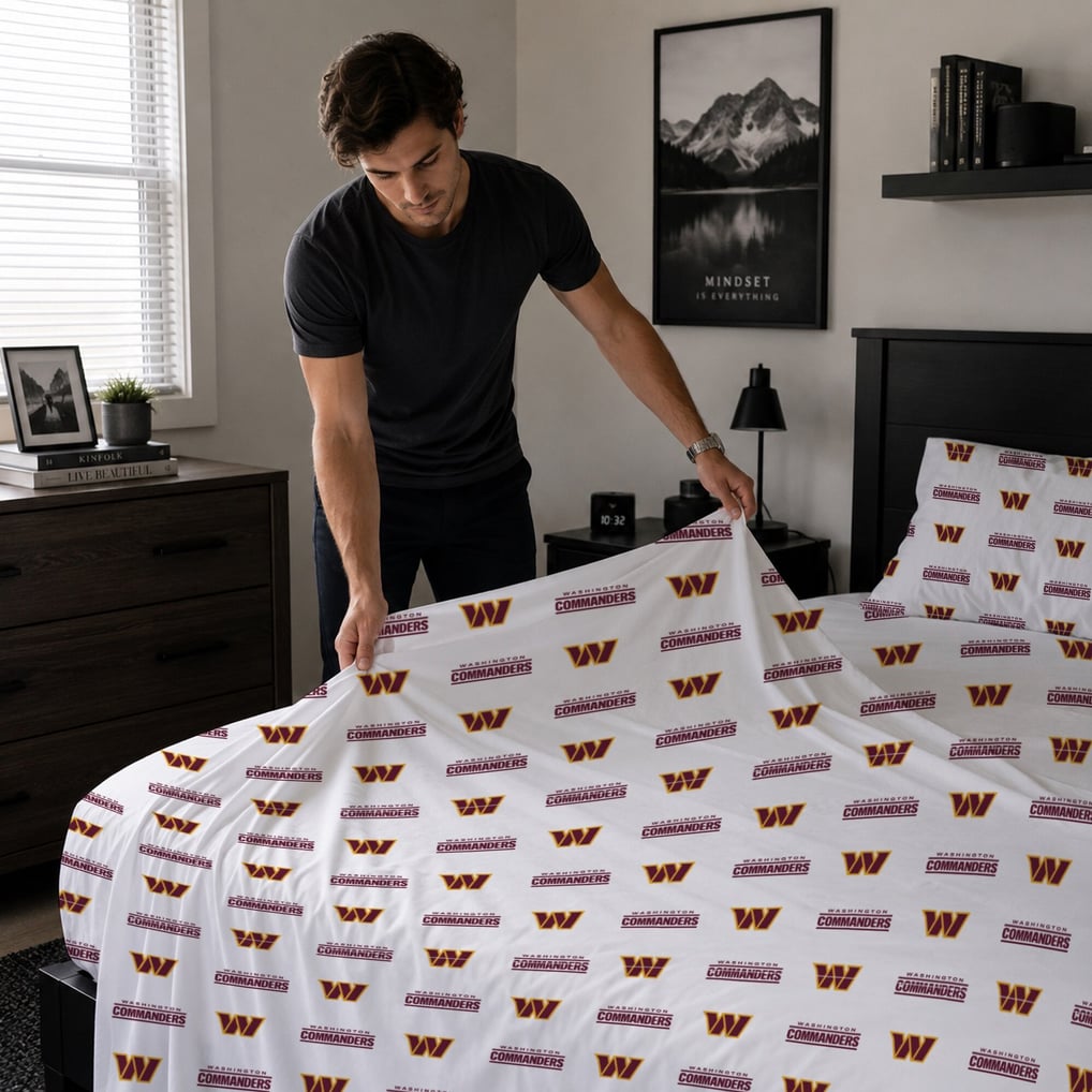 Washington Commanders Pegasus Four-Piece Full Sheet Set