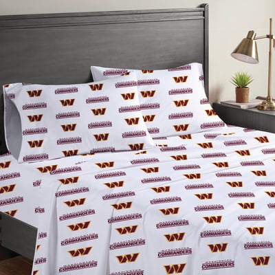Washington Commanders Pegasus Four-Piece Full Sheet Set