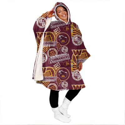 Washington Commanders Pegasus Mashup 50" x 70" Bloncho Sherpa Fan Cape