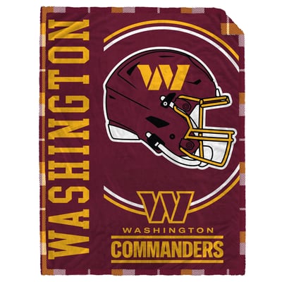 Washington Commanders Pegasus Sideline Circle Plaid 60" x 80" Ultra Cozy Sherpa Blanket