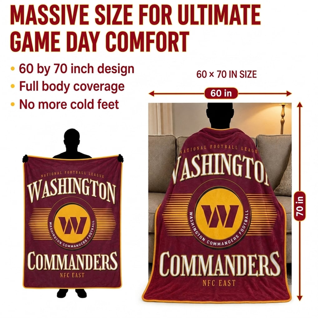 Washington Commanders Pegasus Spotlight Arch 60" x 70" Ultra Soft Throw Blanket