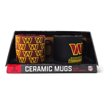 Washington Commanders Pegasus Two-Piece 16oz. Home & Away Soft Touch Ceramic Mug Set